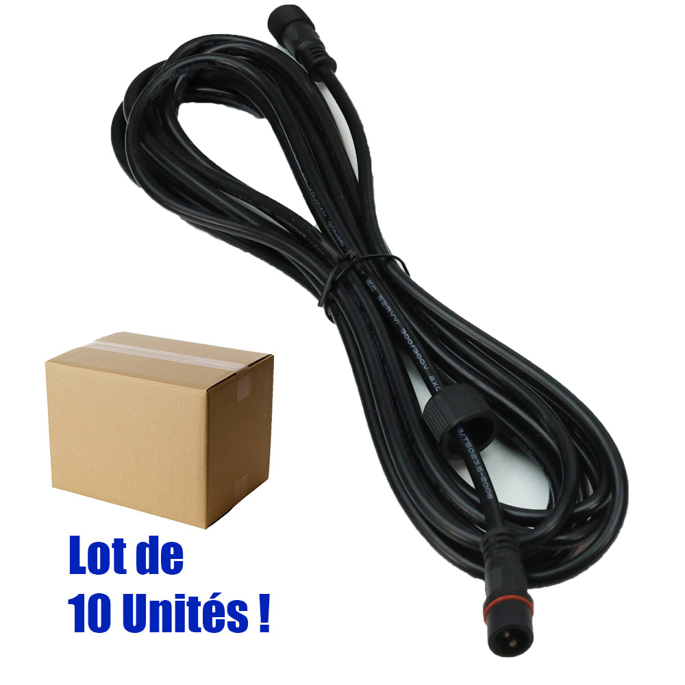 Lot de 10x Rallonges de câble 3 mètres pour projecteur Série AJUST V3 / BIG BOY V3 / SECURITY V2