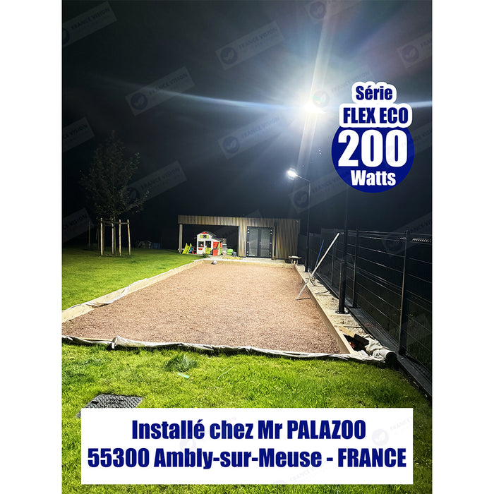 Lot de 5x Lampes de rue filaires - Série FLEX ECO - 200 Watts - 24 000 Lumens - 120 Lumens/Watt - Angle 120 x 60° - IP66 - IK08 - 715 x 230 x 80mm - Tube d'insertion 60mm - 6000k