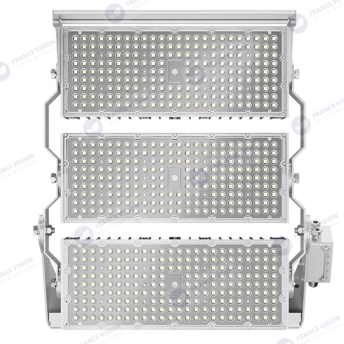 Lot de 4x Projecteurs hautes puissances LED de stade filaire - Série EVOLUTION V2 - 1500 Watts - 240 000 Lumens - 160 Lumens/Watt - Angle 20° / 30° / 60° / 90° / MLP30 / MBP45 au choix - IP66 - IK08 - 3000K à 6500K - Garantie 5 ans