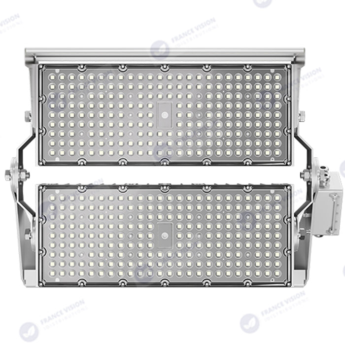 4x Projecteurs hautes puissances LED de stade filaire - Série EVOLUTION V2 - 1000 Watts - 170 000 Lumens - 170 Lumens/Watt - Angle 20° / 30° / 60° / 90° / MBP20 / MLP30 / MBP45 / MBP70 au choix - IP66 - IK08 - 3000K à 6500K - Garantie 5 ans