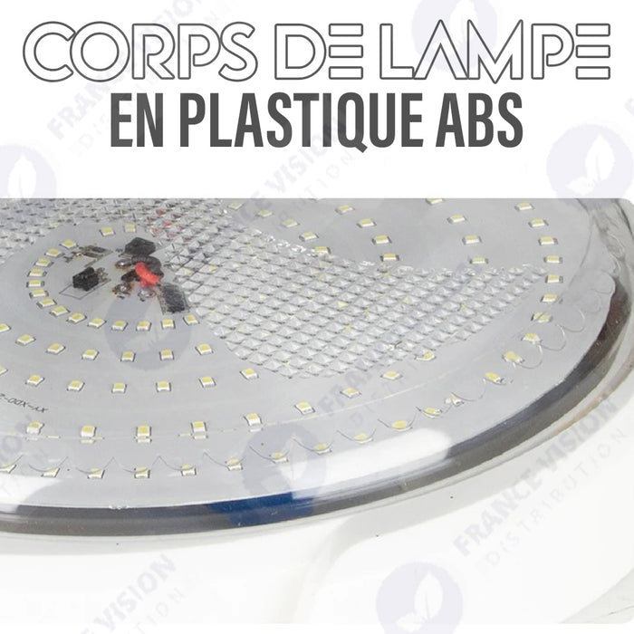 Carton / Lot de 10x Plafonniers LED Solaires CCT (Couleur Changeante en Température ) - Série HOME 200 - Rendu lumineux 200 Watts - 1200 Lumens – Lampe diamètre 32cm - Panneau solaire 42 x 35 x 2cm - IP65 - Avec télécommande multifonctions