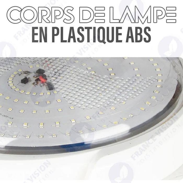 Lot de 10x Doubles Plafonniers LED Solaires CCT (Couleur Changeante en Température ) - Rendu lumineux 200 Watts - Série HOME DOUBLE 200 – 2x 1100 Lumens - Lampe diamètre 36 cm - Panneau solaire 70 x 35 x 2 cm - IP65 - Avec télécommande multifonctions