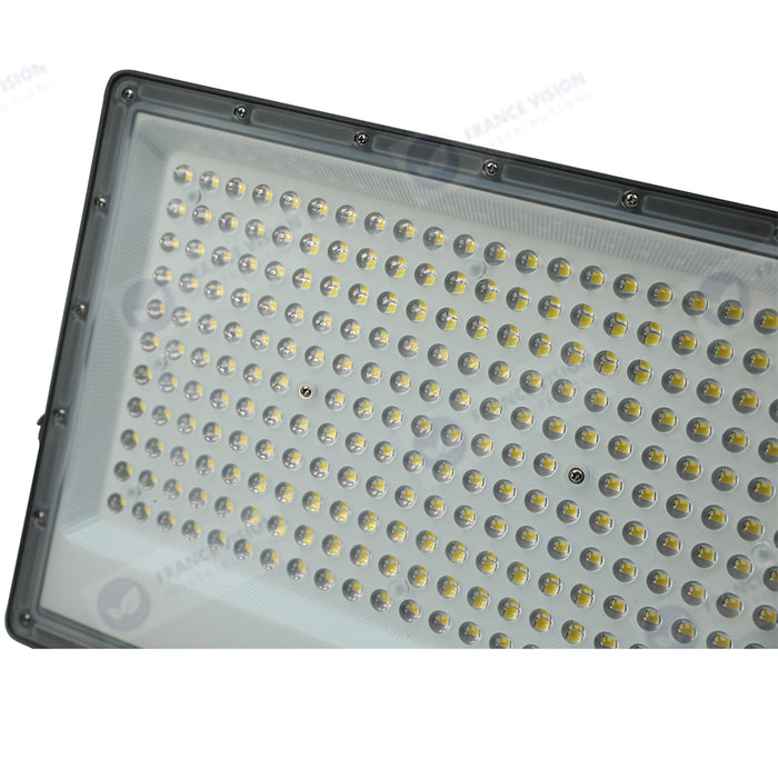 Projecteur LED filaire - Série PERLE V2 - 300 Watts - 36 000 Lumens - 120 Lumens/Watt - Angle 90° - IP65 - 6000K - 446 x 280 x 25 mm