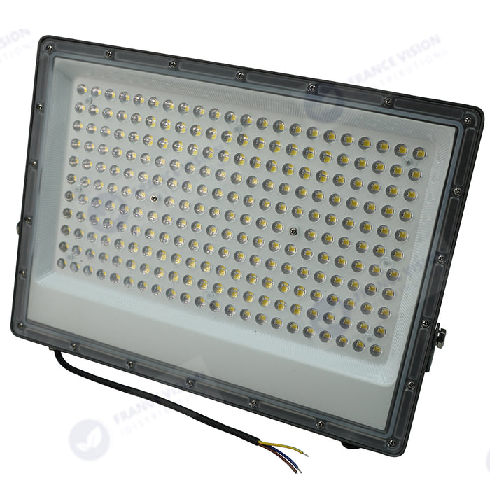 Projecteur LED filaire - Série PERLE V2 - 300 Watts - 36 000 Lumens - 120 Lumens/Watt - Angle 90° - IP65 - 6000K - 446 x 280 x 25 mm