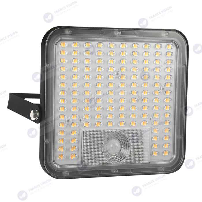 Projecteur LED solaire - Série SECURITY 600 - 600 Watts - 9600 Lumens - Angle 120*60° - IP65 - Lampe 26 x 25 x 6 cm - Panneau solaire MONOCRISTALLIN 37 x 26 x 2 cm - Avec détecteur de mouvement - Télécommande - 4000k/6000k - Garantie 3 ans