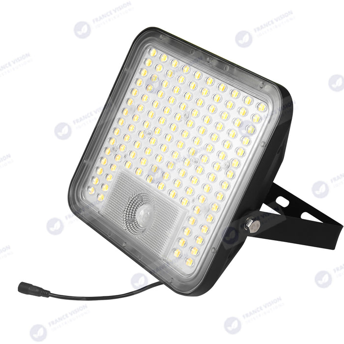 Projecteur LED solaire - Série SECURITY 600 - 600 Watts - 9600 Lumens - Angle 120*60° - IP65 - Lampe 26 x 25 x 6 cm - Panneau solaire MONOCRISTALLIN 37 x 26 x 2 cm - Avec détecteur de mouvement - Télécommande - 4000k/6000k - Garantie 3 ans