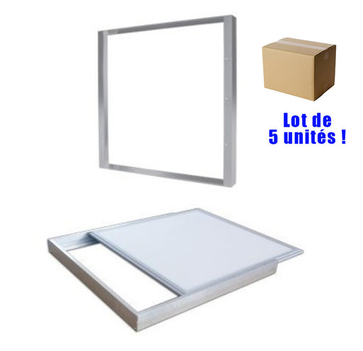 Lot de 5x Modules d'encastrement plafonds 60 x 60 cm couleur Blanc - Pour Dalles LED série AMBITION