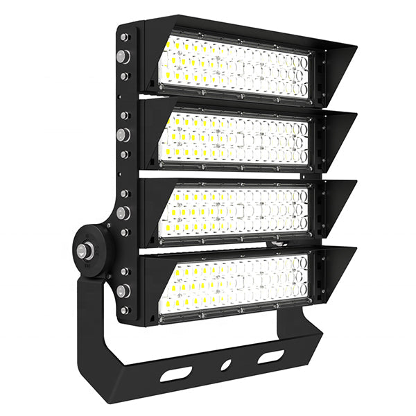 Lot de 4x Projecteurs haute puissance LED de stade - Série EXCEPTION - 750 Watts - 112 500 Lumens - 150 Lumens/Watt - Angle 20°/40°/60°/20°x95° au choix - 44 x 58 x 11 cm - IP66 - IK08 - 2700k à 6500k - Transformateur Meanwell- Garantie 5 ans