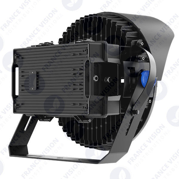 Projecteur de stade - Série ROUND V2 - 500 Watts -  95 000 Lumens - 190 Lumens/Watt - Angle 20° /  30° / 45° / 60° au choix - IP66 - 59 x 51 x 26 cm - 3000k à 6500k - Dimmable - Transformateur SOSEN - Garantie 5 ans