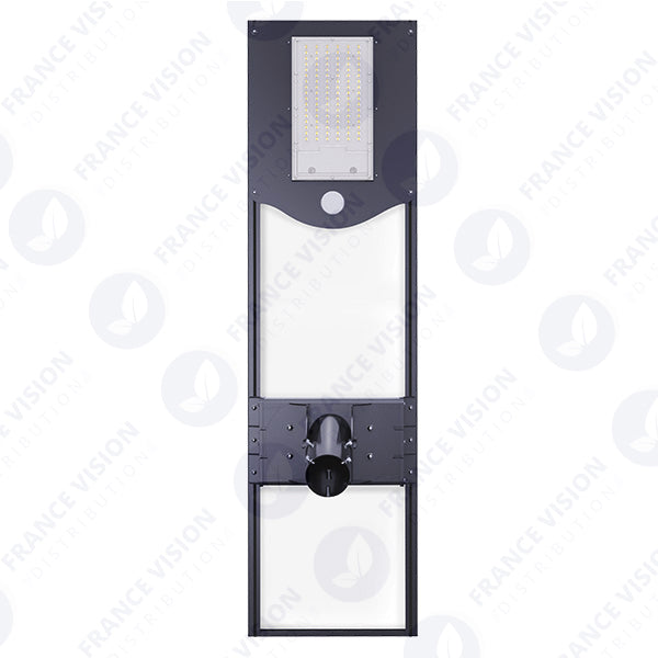 Lampe de rue solaire ajustable - Série DREAM V2 - 1000 Watts - 10 000 Lumens - 133 x 37 x 17 cm - Angle 160*60° - IP65 - Diamètre du tube 76mm - Télécommande - Avec détecteur de mouvement - 6 modes - Garantie 3 ans - 3000k / 4000k / 6000k au choix