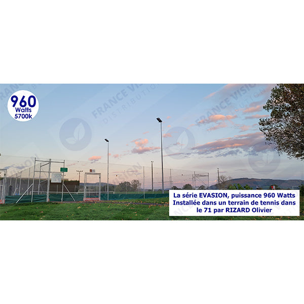 Lot de 4x Projecteurs hautes puissances LED de stade - Série Évasion - 1440 Watts - 223 200 Lumens - 155 Lumens/Watt - 860 x 650 x 132 mm - Angle 20° / 40° / 60° / 90° / 140*100° / 120° au choix - IP65 - Rotatif - Garantie 5 ans