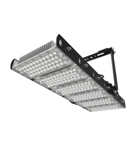 Lot de 4x Projecteurs hautes puissances LED de stade - Série Évasion - 600 Watts - 96 000 Lumens - 160 Lumens/Watt - 861 x 362 x 132 mm - Angle 20° / 40° / 60° / 90° / 140*100° / 120° au choix - IP65 - Rotatif - Garantie 5 ans