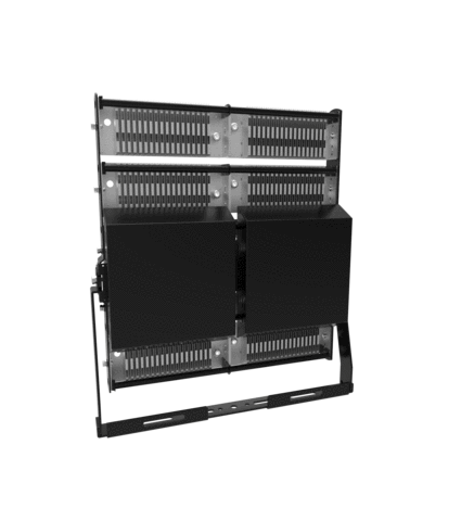 Lot de 4x Projecteurs hautes puissances LED de stade - Série Évasion - 1000 Watts - 160 000 Lumens - 160 Lumens/Watt - 729 x 650 x 132 mm - Angle 20° / 40° / 60° / 90° / 140*100° / 120° au choix - IP65 - Rotatif - Garantie 5 ans