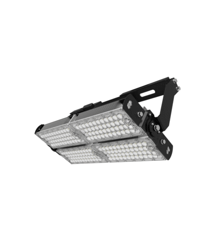 Lot de 4x Projecteurs hautes puissances LED de stade - Série Évasion - 400 Watts - 64 000 Lumens - 160 Lumens/Watt - 529 x 362 x 132 mm - Angle 20° / 40° / 60° / 90° / 140*100° / 120° au choix - IP65 - Rotatif - Garantie 5 ans